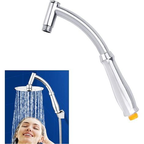 Bras de Douche, 28 cm Bras de Douche Extension, Rallonge pour Pommeau de Douche en ABS, Bras d'Extension pour Pommeau de Douche, Prolongateur de Douche pour Pommeau de Douche Salle de Bains (1/4)