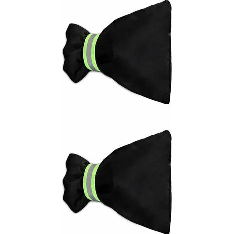 2PCs Couvercle Antigel pour Robinet, 15 21 cm Housse de Robinet Extérieur Housse De Protection Robinet pour la Protection Contre Le Gel en Hiver,Avec Bande Réfléchissante,Imperméable et épaisse-Noir-D