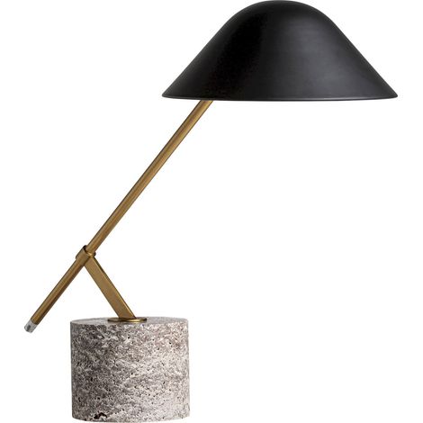 Lampe de salon art déco en marbre gris finition fumée (1/2)