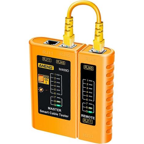 Analyseur de réseau ANENG M469D, testeur de câbles (RJ45, RJ11, RJ12, CAT5, UTP, LAN), outil de réparation de réseau (1/5)