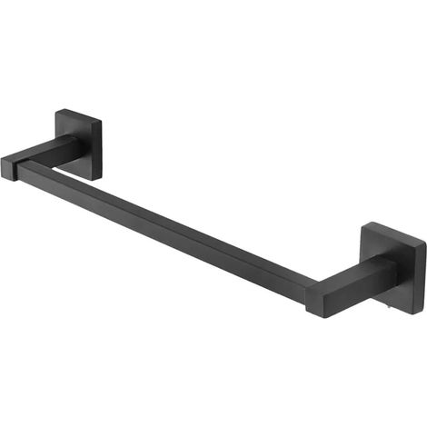 Porta asciugamani a parete 35 cm in acciaio nero opaco Levante (1/2)
