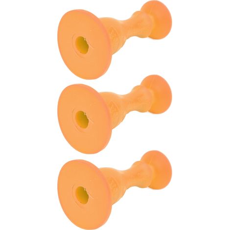 Lot de 3 supports de porte de lave-linge, maintien sec et aéré, favorise la circulation d'air, évite les odeurs, cales de porte, support téléphone, fixation anti-choc pour tête de lit (vase), orange (1/5)