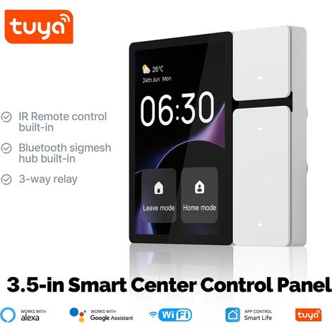 Tuya Pannello Smart WiFi Touch 3,5" per Domotica con Relè, Gateway Bluetooth e IR (1/5)