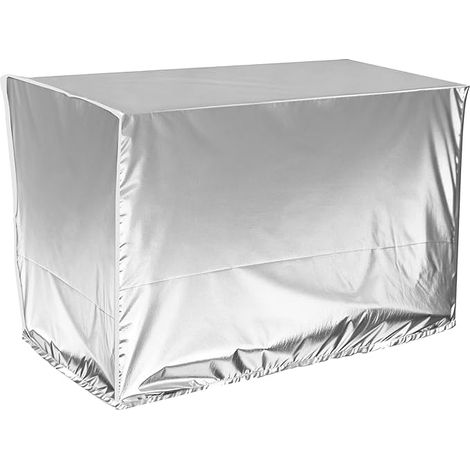 Couvercle de Climatiseur Extérieur, Cache Clim Extérieur, Housse de Protection pour Unité Extérieure de Climatiseur 1.5p, Housse Pompe a Chaleur Piscine 86x35x60cm (Argenté) (1/5)