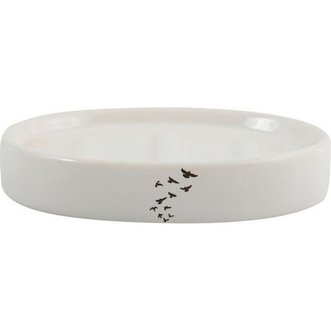 Porte savon céramique INDIA Blanc & Orange MSV (1/2)
