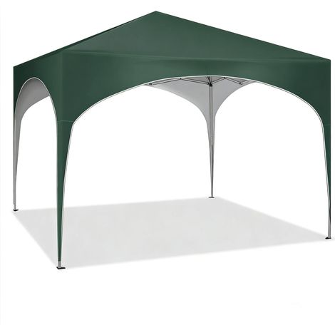Faltbarer Gartenpavillon 3 x 3 m grün aus Metall und Oxford-Gewebe 210D (1/5)