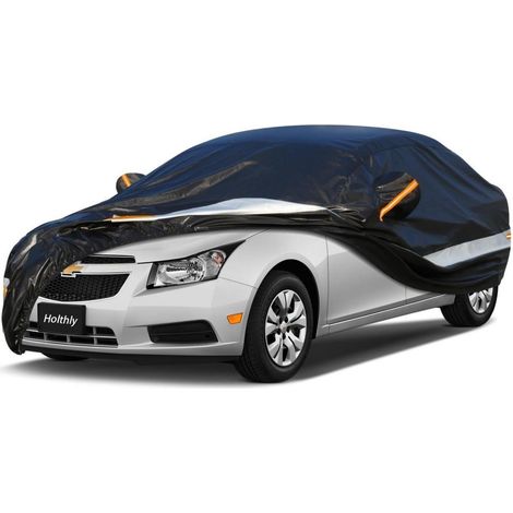 Autoabdeckung 10 Schichten Wasserdicht Atmungsaktiv für Chevrolet Cruze (2007-2023) Schwarz (1/5)