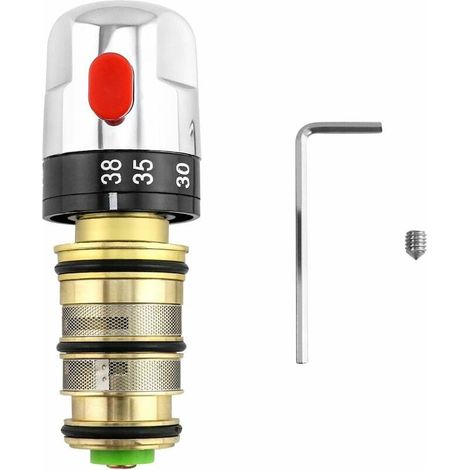 mitigeur thermostatique, mitigeur thermostatique de douche, cartouche mitigeur douche en laiton (1/5)