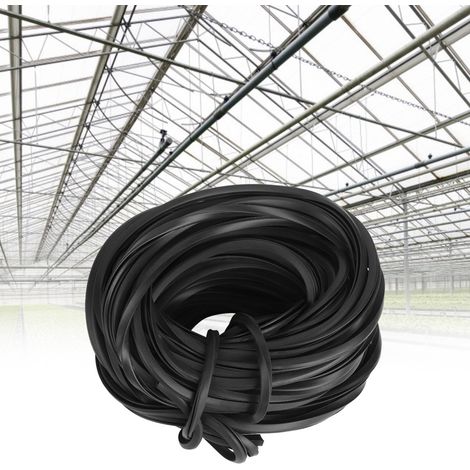 Bande de caoutchouc noire pour serre, accessoire de serre pour l'étanchéité du vitrage, 18 m (1/5)