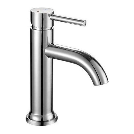 Mitigeur lavabo - EDOUARD ROUSSEAU - Ilo small - Chrome - Cartouche céramique Ø 25 mm - Vidage tirette (1/3)