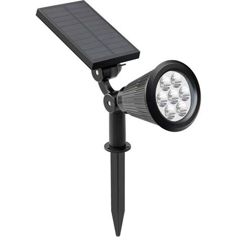 Projecteur solaire LED pour jardin et route, panneau solaire, batterie 5.5V/2W, batterie au lithium 18650, 2400mAh, 3.7V (1/5)