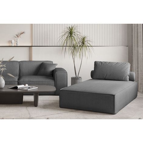 Chaiselongue Sezlong Liege CELES PREMIUM in Stoff Scala Anthrazit (1/3)