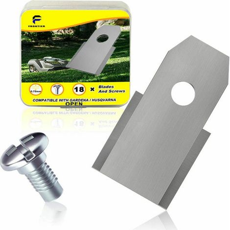 ZVD- 30 lames de rechange en acier inoxydable compatibles avec Husqvarna Gardena McCulloch Rob Flymo Yardforce Matrix Grizzly Brast - Vis incluses (1/4)