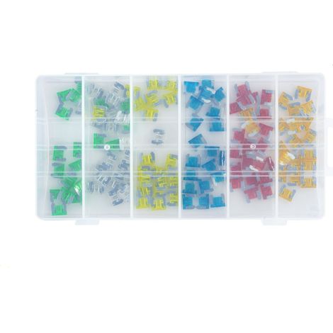 Lot de 120 fusibles automobiles à lames MICRO 5A-30A (1/3)