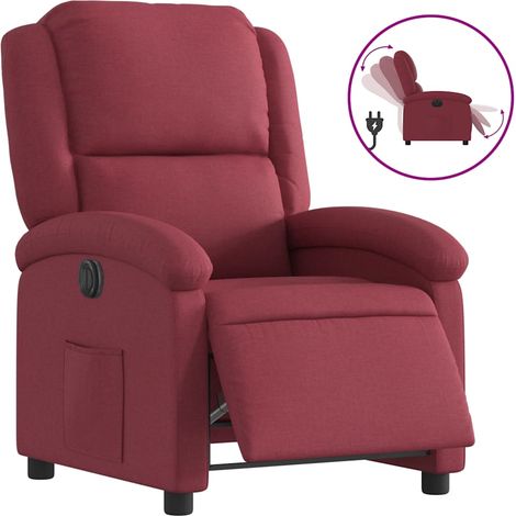 Maison Exclusive - Relaxsessel Elektrisch Weinrot Stoff