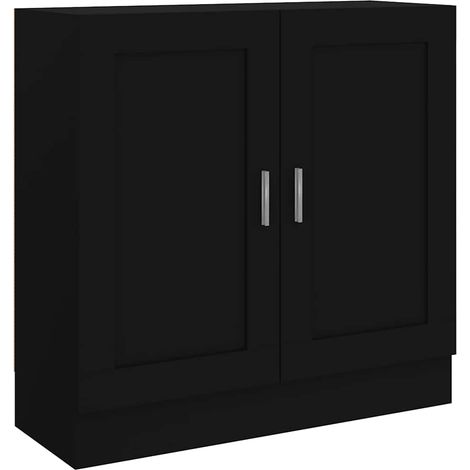 Armario de libros madera contrachapada negro 82,5x30,5x80 cm vidaXL