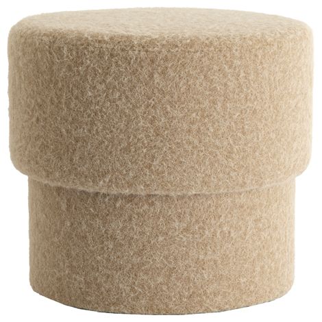 Puf marrón de tela elegante Light & Living Muno (1/4)