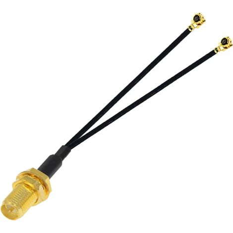 Cavo di collegamento TIPO Y 2 x presa UFL / SMA-RP RF1.13 25cm (1/3)
