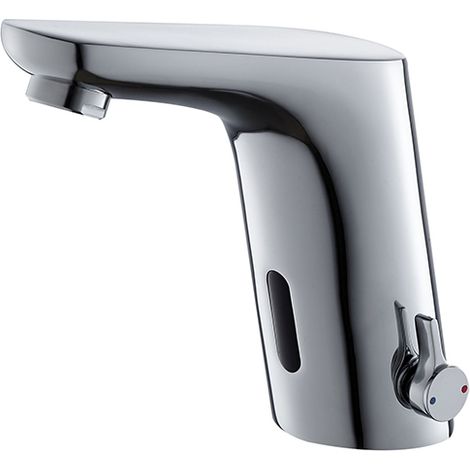 Edouard Rousseau – Mitigeur lavabo infrarouge chromé – Système automatique sans contact – Hauteur 143 mm – Fixation Ø 52 mm – Corps laiton durable
