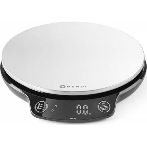 Bilancia da cucina elettronica con timer 3.000 g / 0,1 g - Hendi 580011
