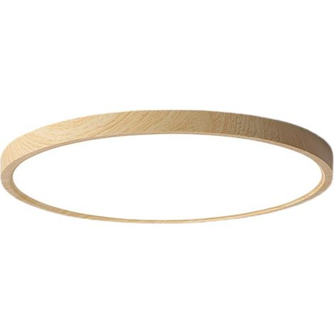Plafonnier LED rond en bois, 24 W Ø 30 cm, luminaire LED moderne tricolore pour salon, cuisine, salle à manger, couloir (1/4)