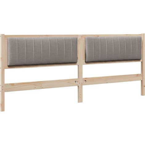 Maison Exclusive - Cabecero tapizado Marrón 200 cm Madera de pino (1/5)
