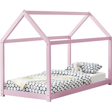 Kinderbett Netstal 90x200 cm Rosa [en.casa]