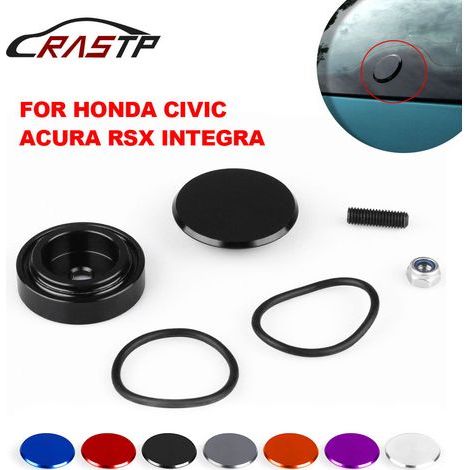 Compatible with Honda Civic and Acura RSX, rear wiper arm cover made of aluminum alloy, 40 mm - Black (1/4)