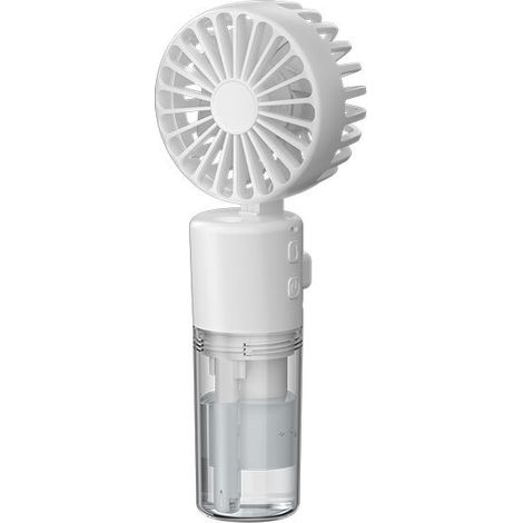 Ventilateur brumisateur portable 2 en 1, alimenté par batterie rechargeable USB-C (blanc) (1/5)