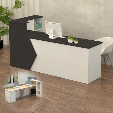Réception bois avec rangement, 100-300cm, bureau, magasin, salon (1/5)