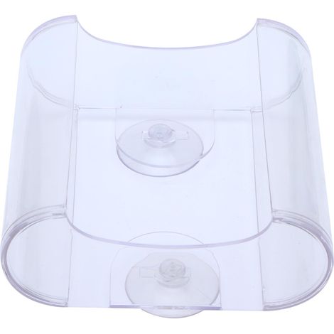 Mangeoire transparente pour oiseaux, outil d'alimentation compact avec ventouse puissante et trou de drainage pour observer les oiseaux. (1/5)