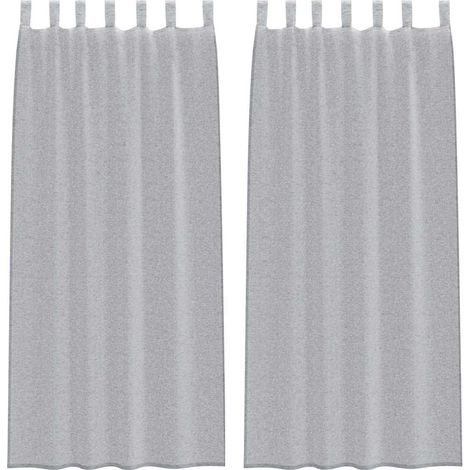 Maison Exclusive - Voile-Vorhang 2 pcs Dunkelgrau 225 x 140 cm Po