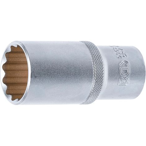 Llave de vaso 12 caras, larga  entrada 12,5 mm (1/2")  27 mm (1/3)