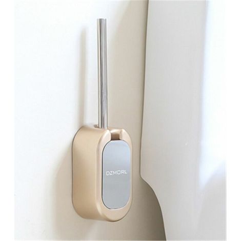 Brosse de toilette murale et ensemble de support Brosse de toilette en acier inoxydable Or - Or (1/4)