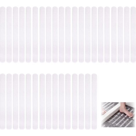 Set mit 36 rutschfesten Duschstreifen (20 x 2 cm), transparent, aus PEVA-Material. (1/5)