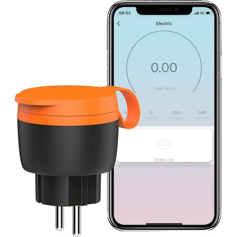 Prise Connectée WiFi (Type E), Prise Etanche Exterieur 16A 3680W, Prise Intelligente Compatible avec, Suivi de la Consommation d'énergie, Smart Life APP, 1 Pack (1/5)