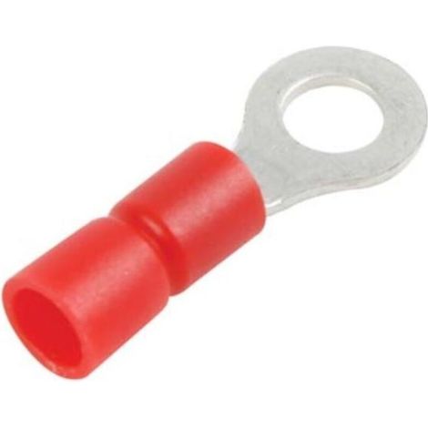 Cosse À Œil - Diamètre 3 7 Mm - Rouge - Pour Fils 0 5 À 1 0 Mm² - Lot De 10 Pièces (1/2)