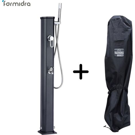 Douche solaire JOLLY GO Anthracite - 20 L + Housse d'hivernage pour douche solaire Go FORMIDRA (1/4)