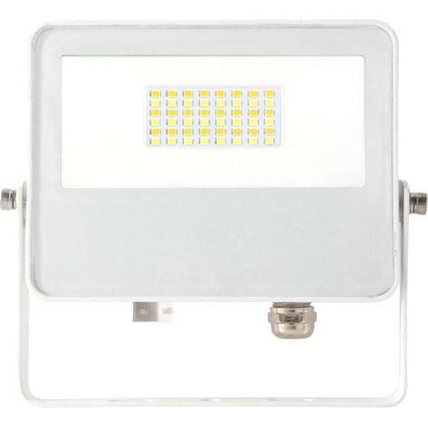 Projecteur LED extérieur Sky 30W avec technologie de commutation CCT 3000K/4000K/5000K, faisceau de 115°, finition blanc mat - Beneito & Faure (1/5)