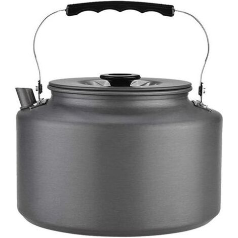 Bouilloire à sifflet de camping 2L Bouilloire en aluminium Théière à induction Bouilloire à thé Bouilloire à thé extérieure avec poignée résistante à la chaleur Ustensiles de cuisine pour barbecue Pêc (1/4)
