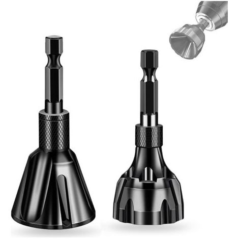 BUNTHAUS Lot de 2 Ebavureur Tige Filetée, Outil D'ébavurage 3-20 mm 5-25 mm Amovible Deburring Tool D'ébavurage Externe Fraise Métal pour Réparation de L'acier, du Cuivre, du Laiton