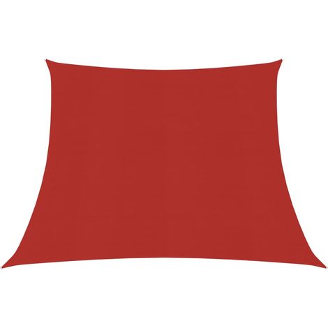 Vela ombreggiante/ombrellone 160 g/m² HDPE 4/5 x 3 m rosso 020009276