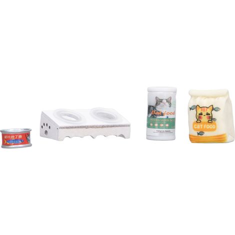 Gamelle miniature pour chat, réaliste, non toxique, à l'échelle 1/12, ensemble de gamelles à friandises pour maison de poupée, jardin et cuisine. (1/5)