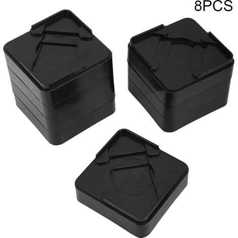 Supports Pour Pieds De Meuble - En ABS - Hauteur 6 cm - Pour Lit Bureau Canapé Chaise - Lot De 8 (1/5)