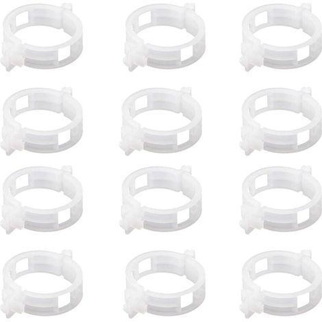Lot de 100 clips de fixation pour plantes en plastique blanc réutilisables pour petits légumes, tomates et plants de vigne (1/5)