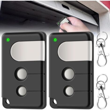 Pack of 2 portable garage door transmitters compatible with Liftmaster 84335E 433MHz Garage Door Remote Control for LIFTMASTER 84330E 84335E 8747E 84330EML (black) (1/5)