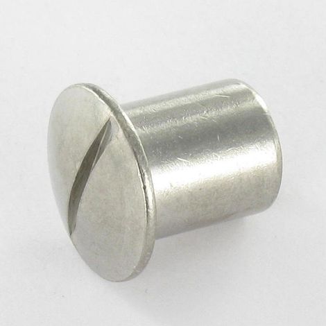 Ecrou Relieur Tête bombée Fendue 12.5X15 M8X12 Inox-1 pièce (1/2)
