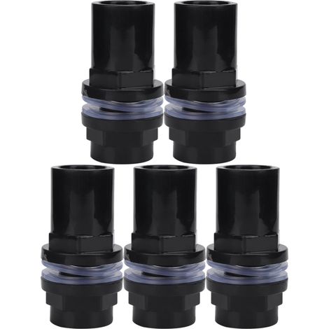 5-teiliges PVC-Fittings-Set für Aquarien, gerade Rohrverbindungen für Fischbecken, Wasserrohrverbindung (25 mm) (1/5)
