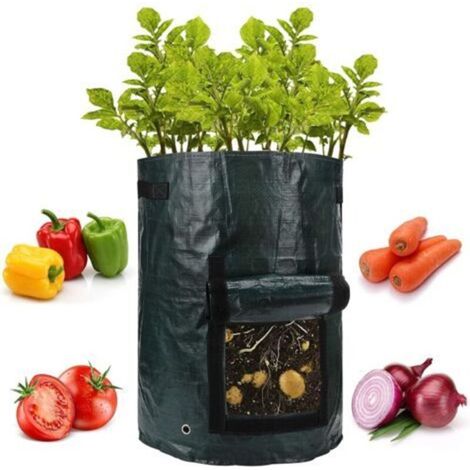 Black 4X Plant Bags 43L (35 x 45) - Growing Bags - for Planting Potato/Carrot/Tomato/Fruit Growing Bags (1/5)