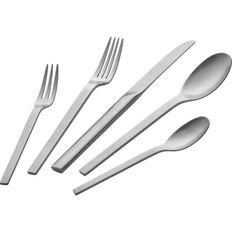Set de 68 Couverts de Table, pour 12 Personnes, Acier Inoxydable 18/10, Martelé, série Minimale Vintage (1/5)